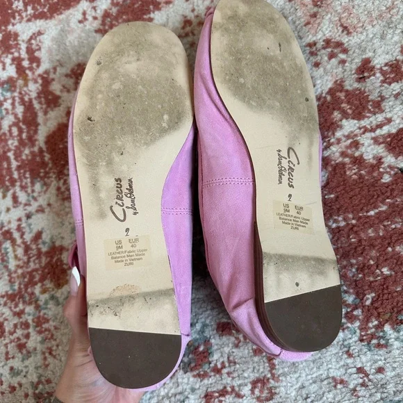 Circus NY by Sam Edelman Zuri Suede Cross Over‎ Bow Ballerina Pink Flats - Picture 8 of 8